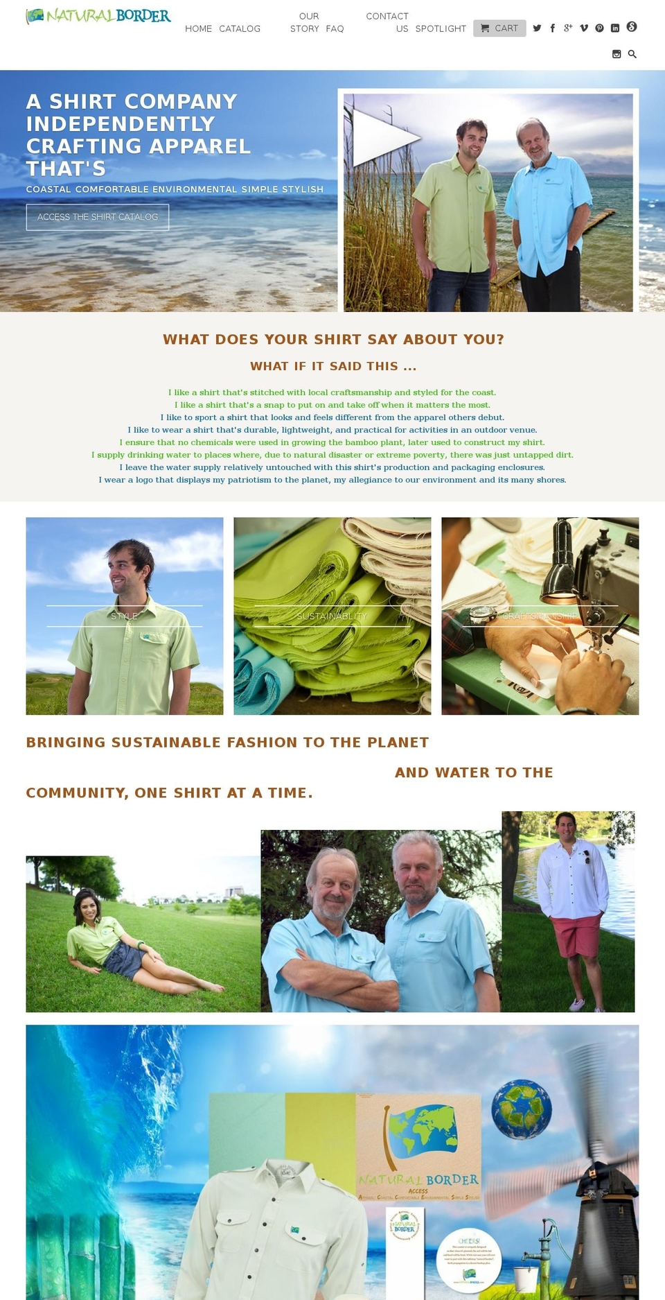 naturalborder.com shopify website screenshot