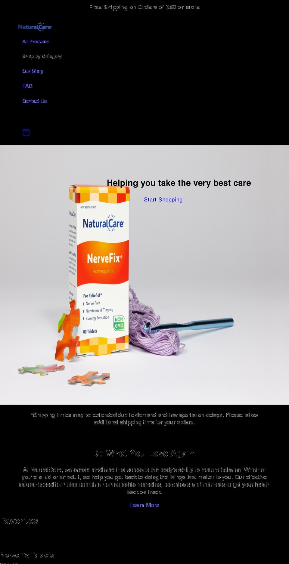 naturalcareworks.com shopify website screenshot