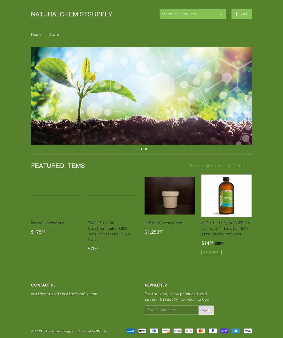 naturalchemistsupply.com shopify website screenshot