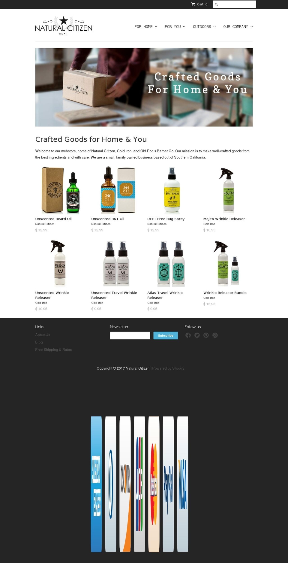 naturalcitizen.com shopify website screenshot