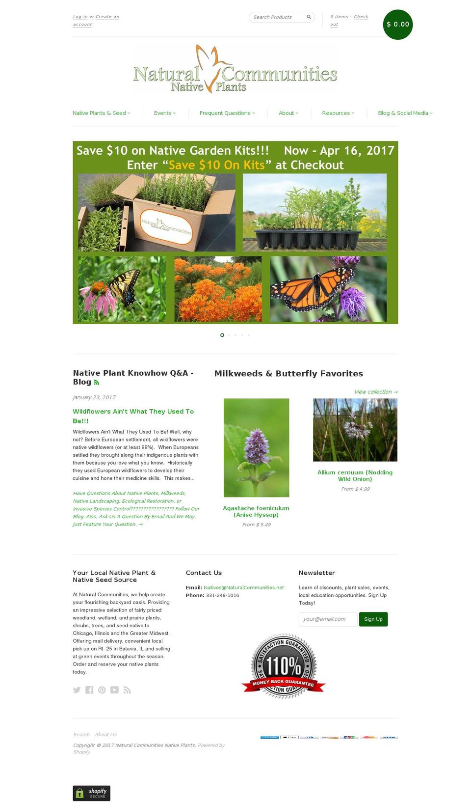 naturalcommunities.myshopify.com shopify website screenshot