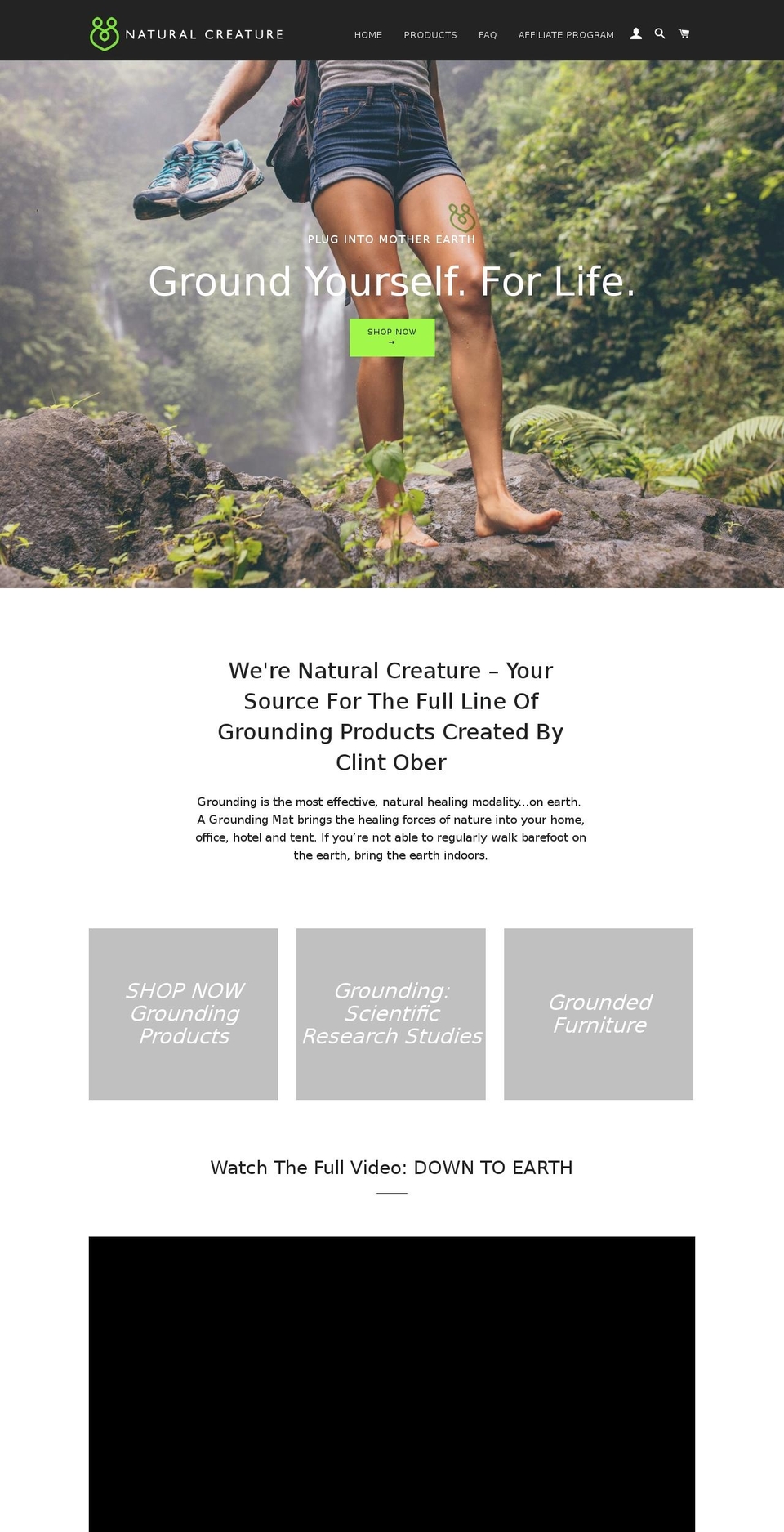 naturalcreature.world shopify website screenshot