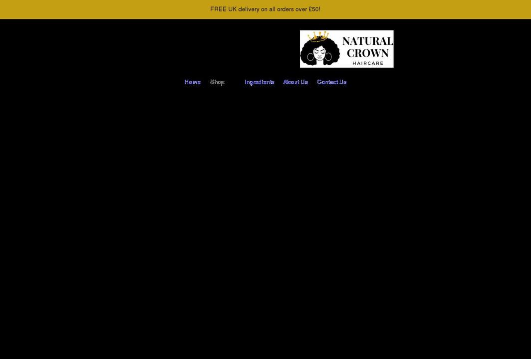 naturalcrownhaircare.com shopify website screenshot