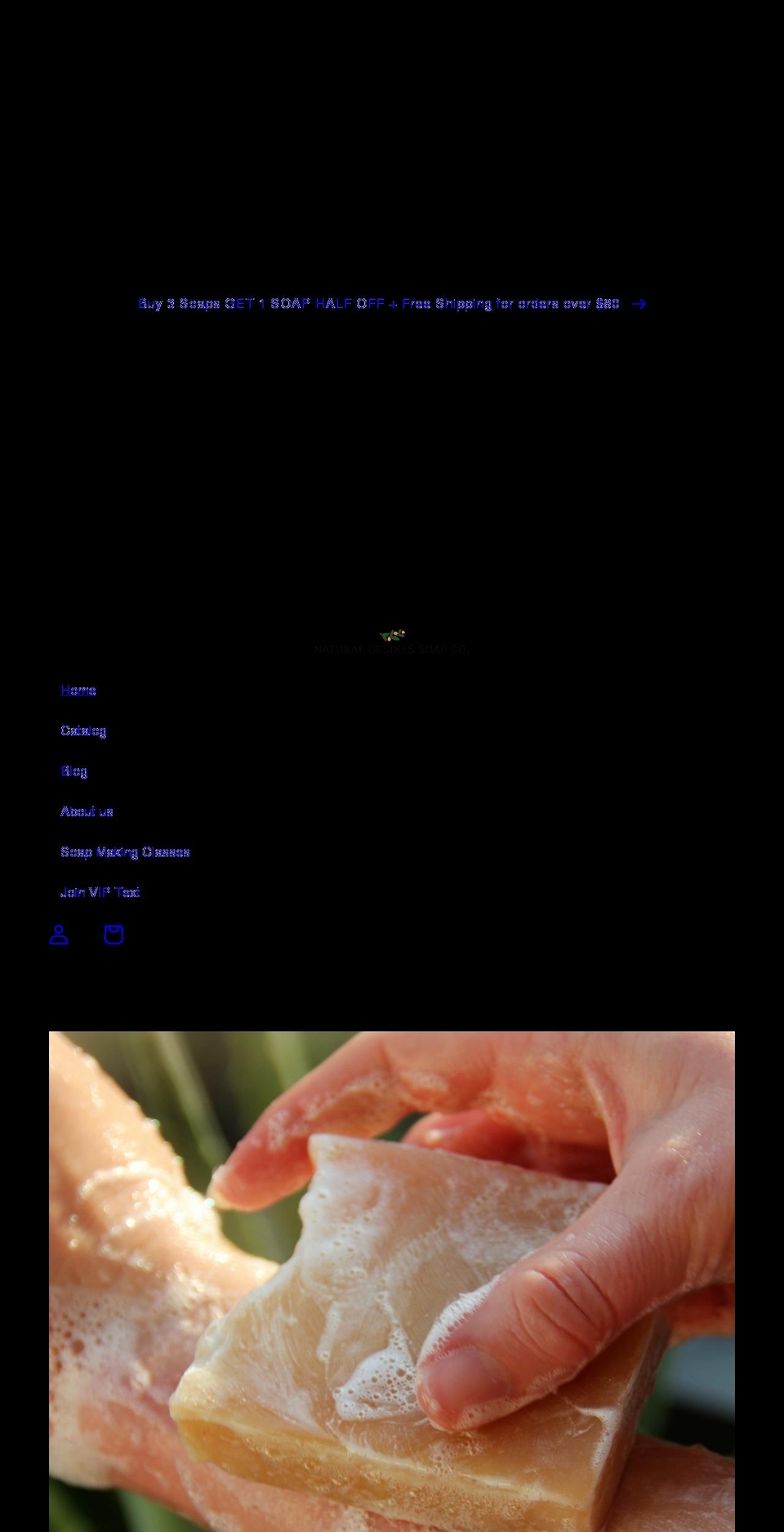 naturaldesiressoapcompany.com — Shopify storefront screenshot