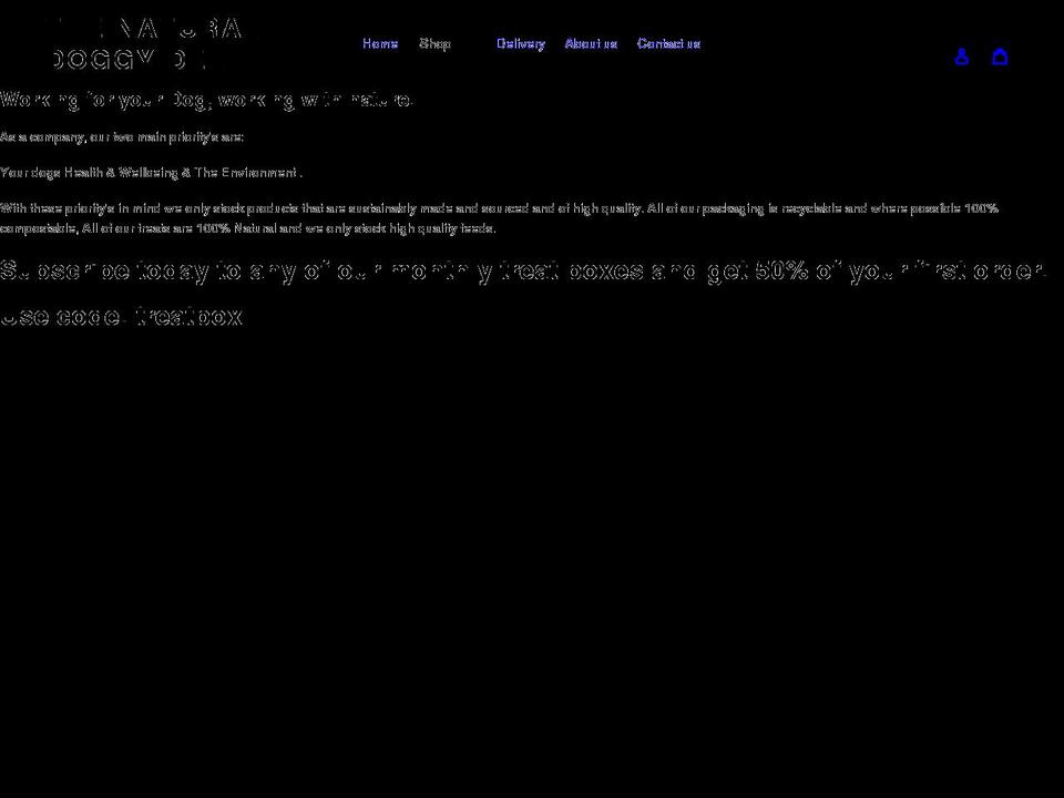 naturaldoggydeli.co.uk shopify website screenshot