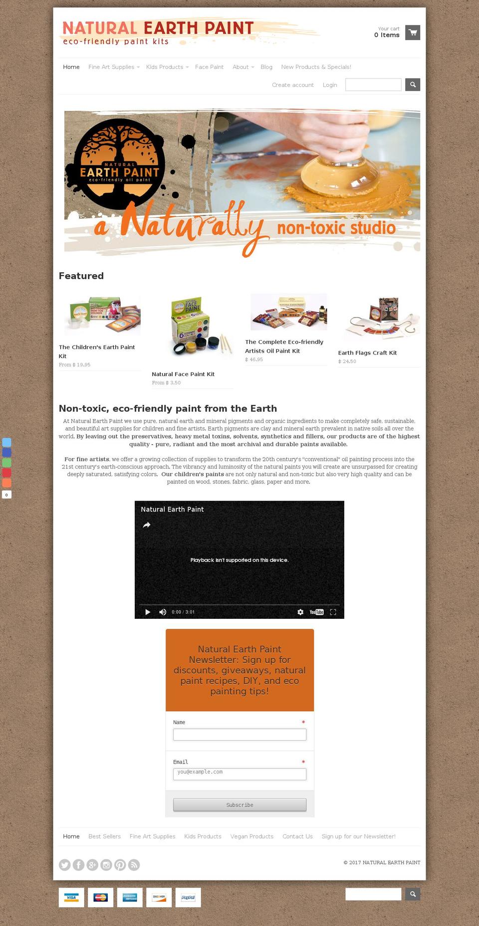 naturalearthpaint.com shopify website screenshot