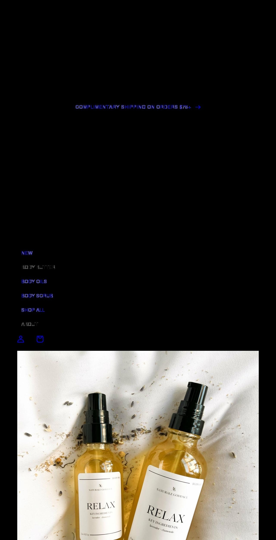 naturalegoddace.com shopify website screenshot