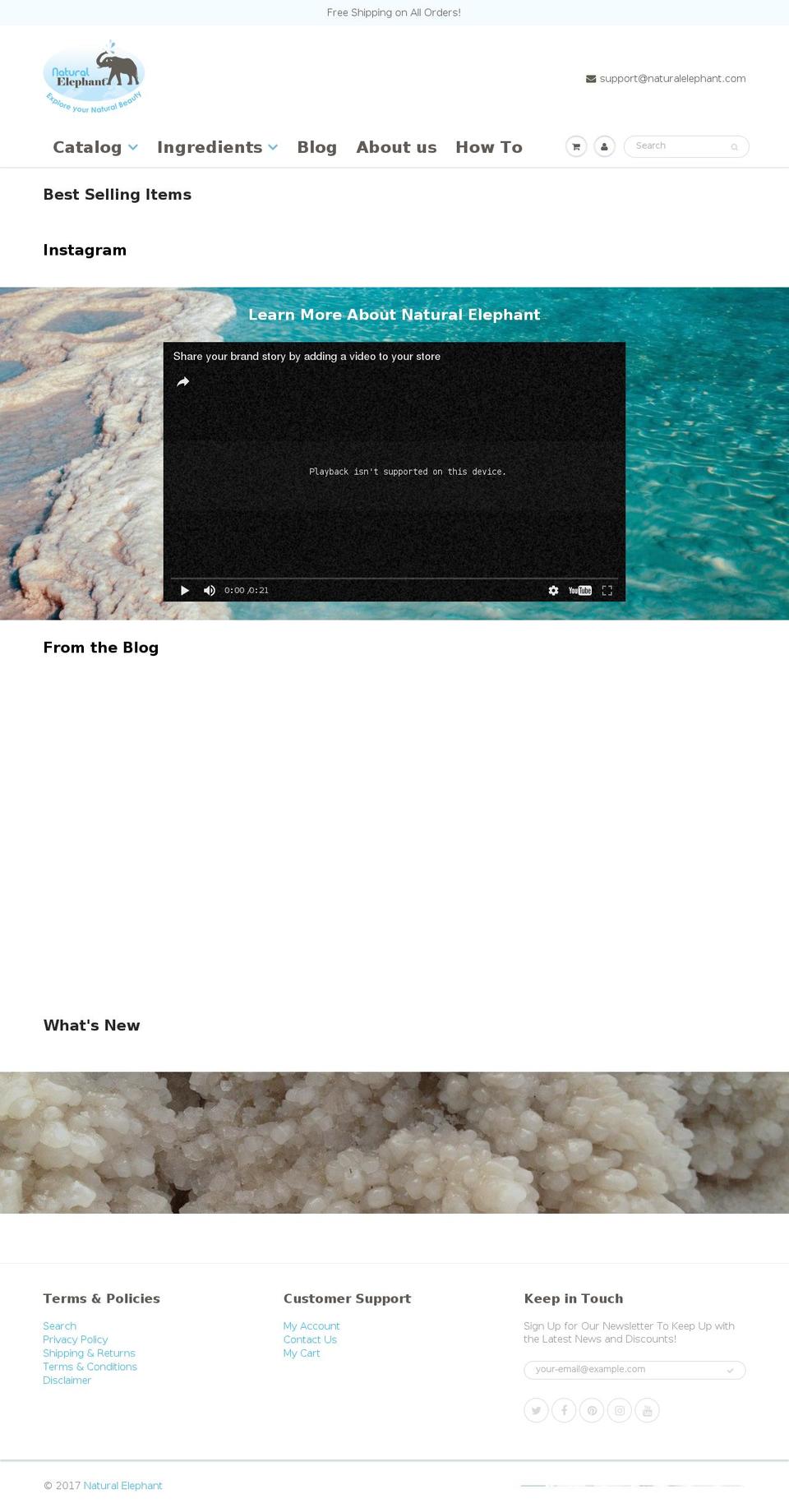 naturalelephant.com shopify website screenshot