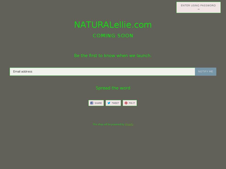 naturalellie.com shopify website screenshot