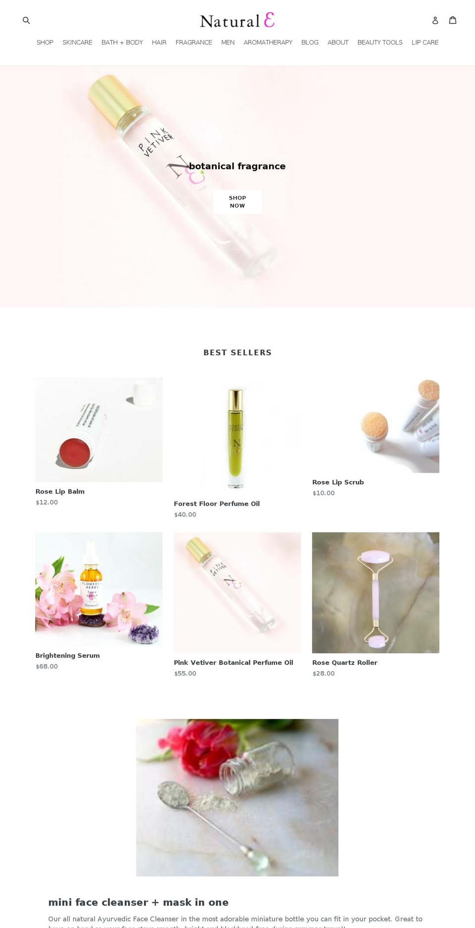 naturaleny.com — Shopify storefront screenshot