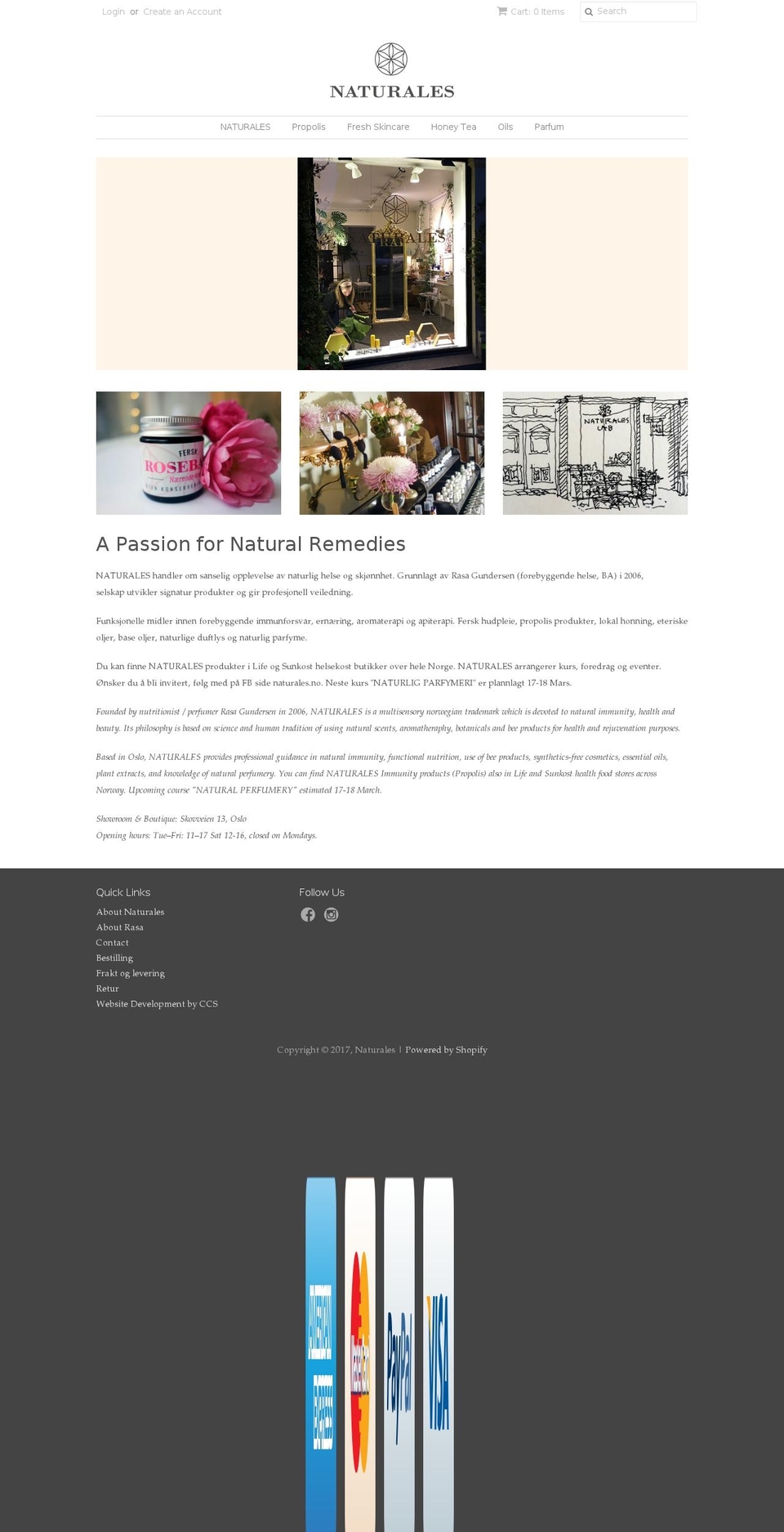 naturales.no shopify website screenshot