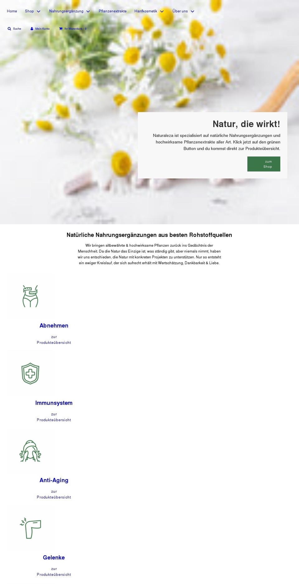 naturaleza-naturprodukte.ch shopify website screenshot