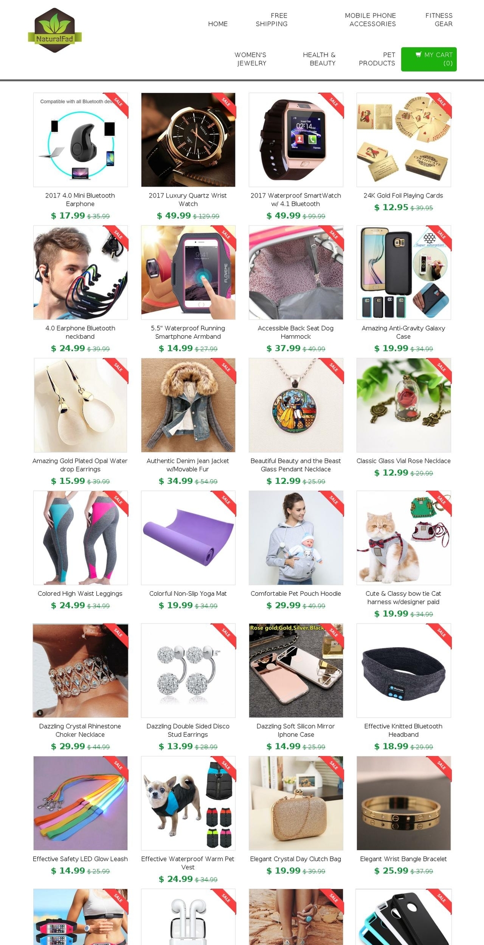 naturalfad.com shopify website screenshot