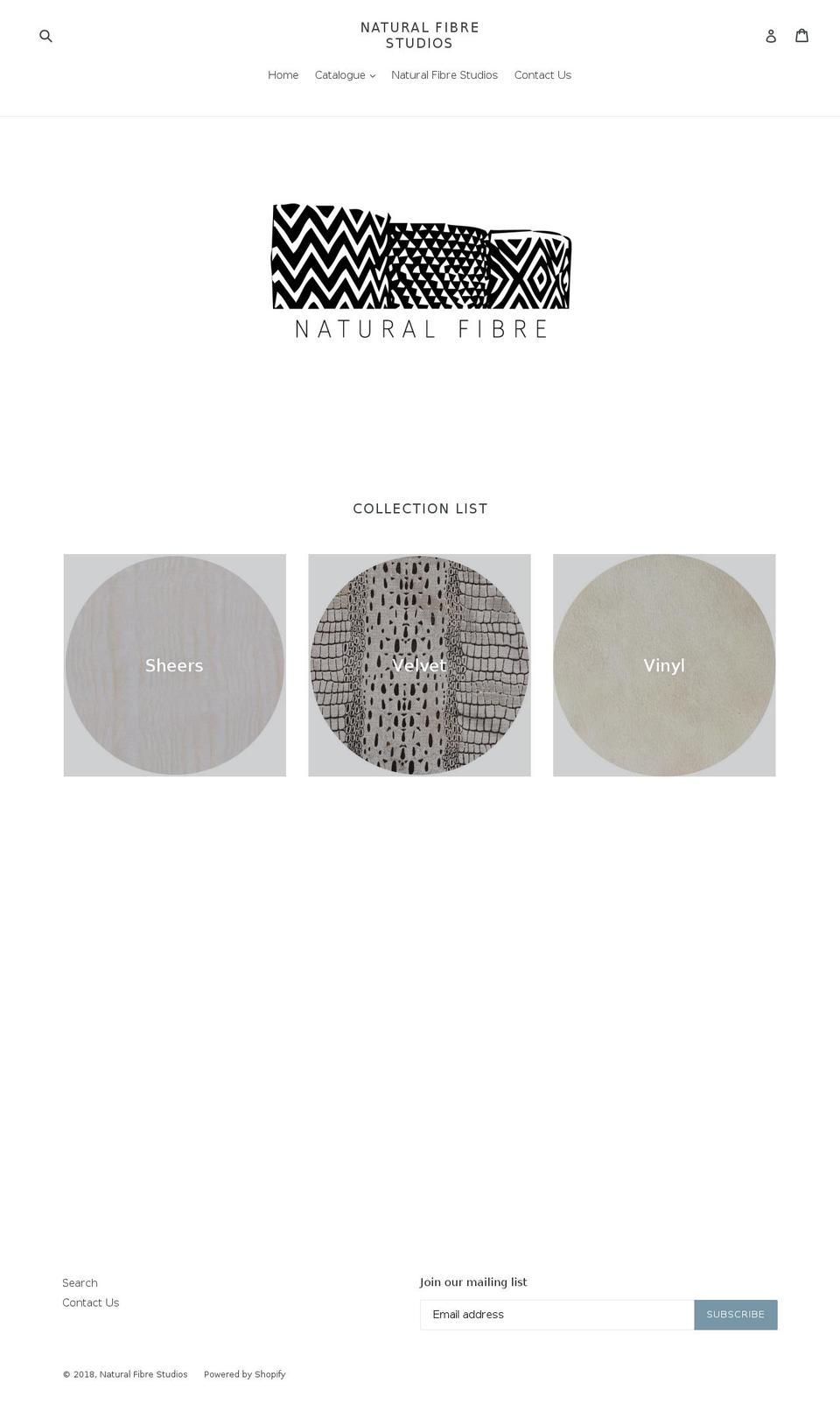 naturalfibrestudios.com — Shopify storefront screenshot