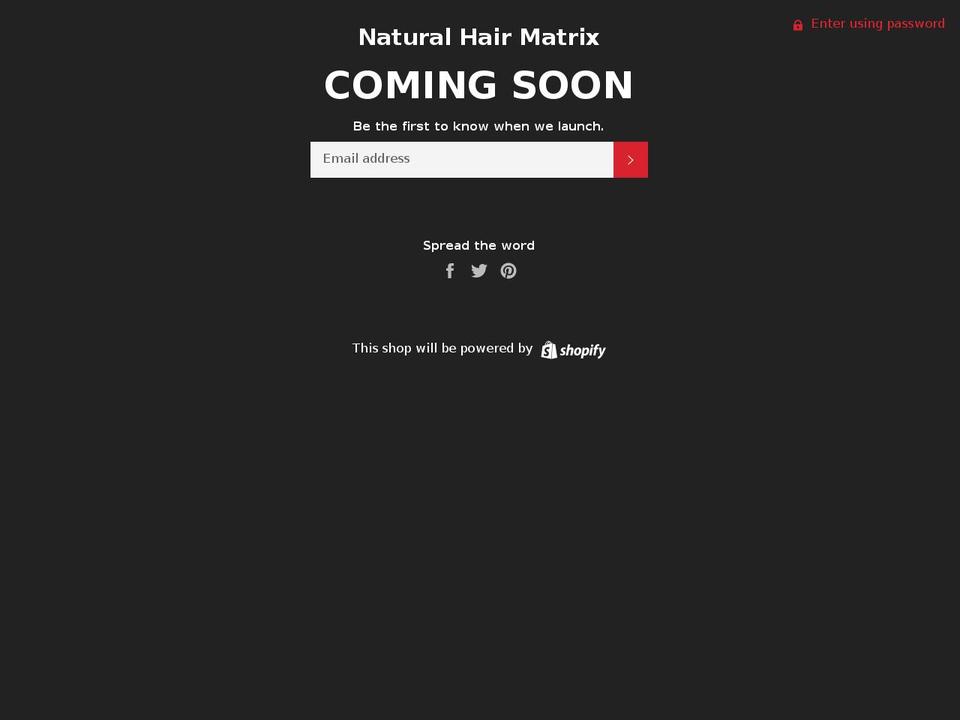 naturalhairmatrix.com shopify website screenshot