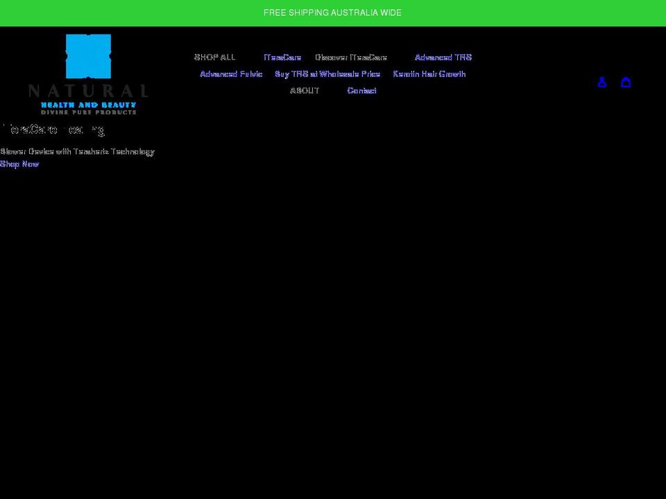 naturalhealthandbeautyshop.com shopify website screenshot