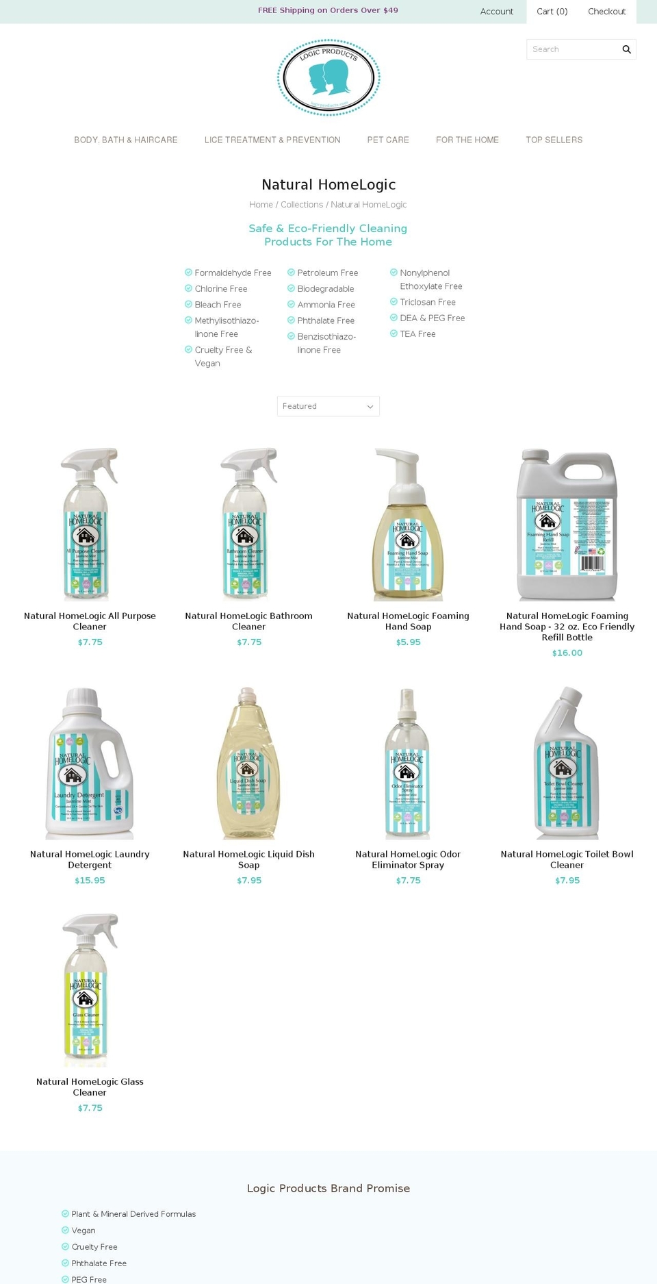 naturalhomelogic.com — Shopify storefront screenshot