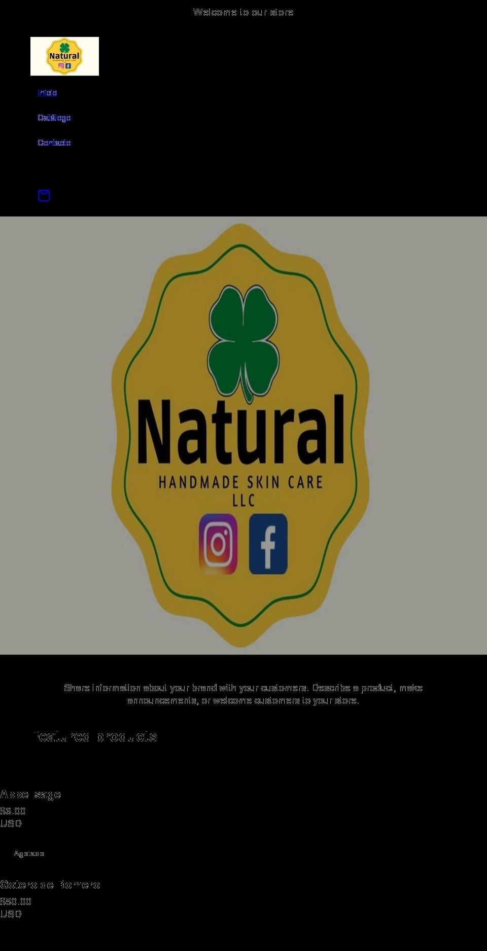 naturalhsc.com shopify website screenshot