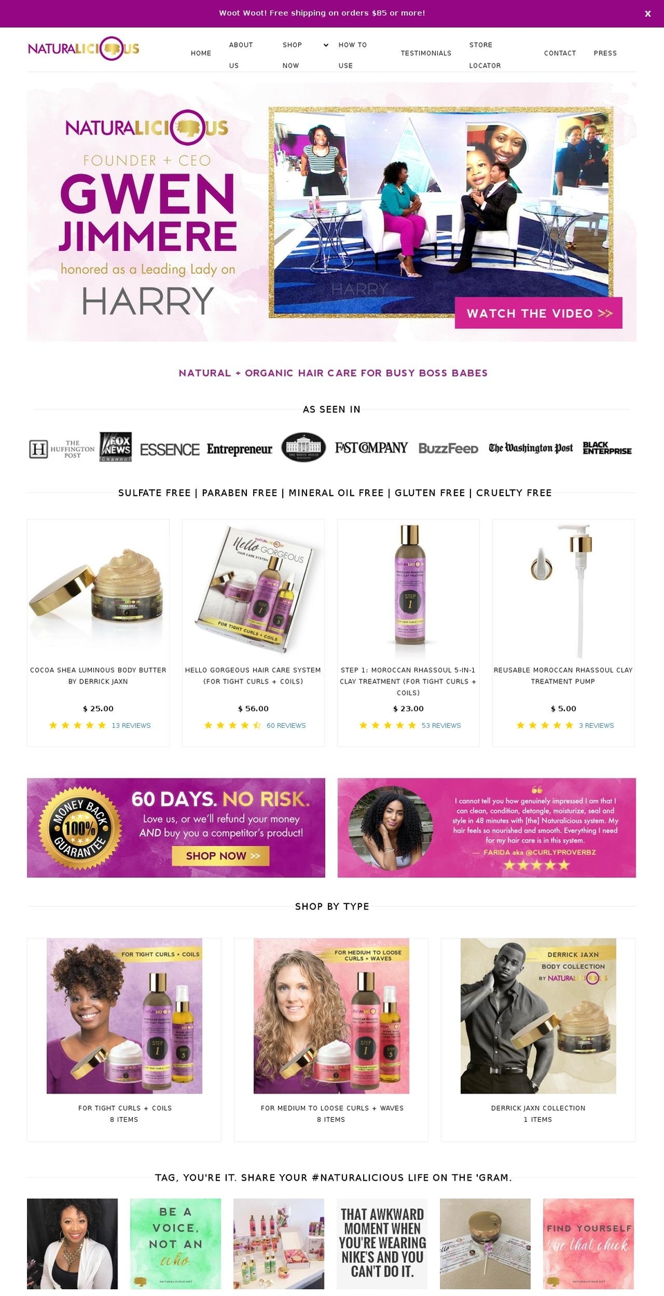 naturalicious.net shopify website screenshot