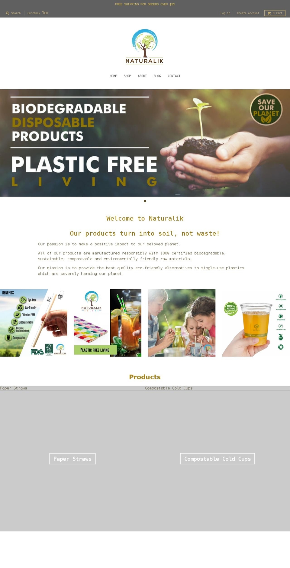 naturalikworld.com shopify website screenshot