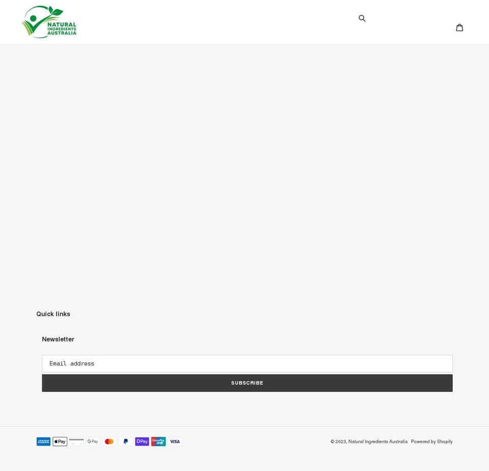 naturalingredientsshop.com shopify website screenshot