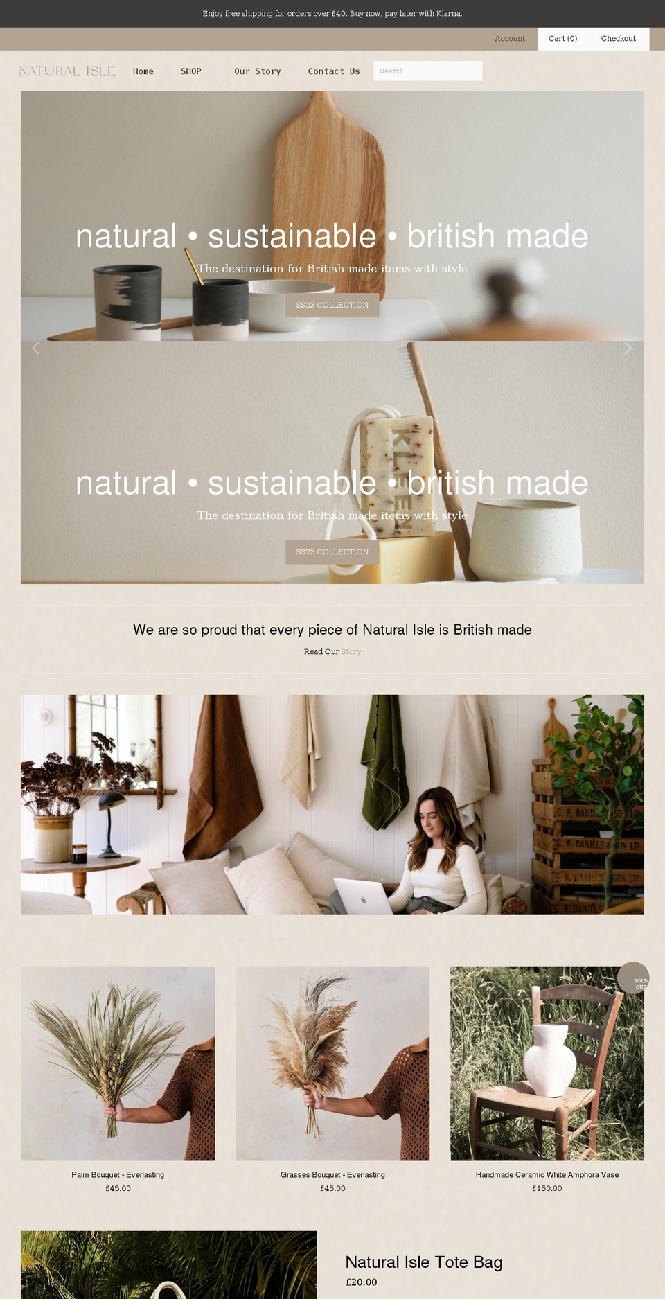 naturalisle.co.uk shopify website screenshot