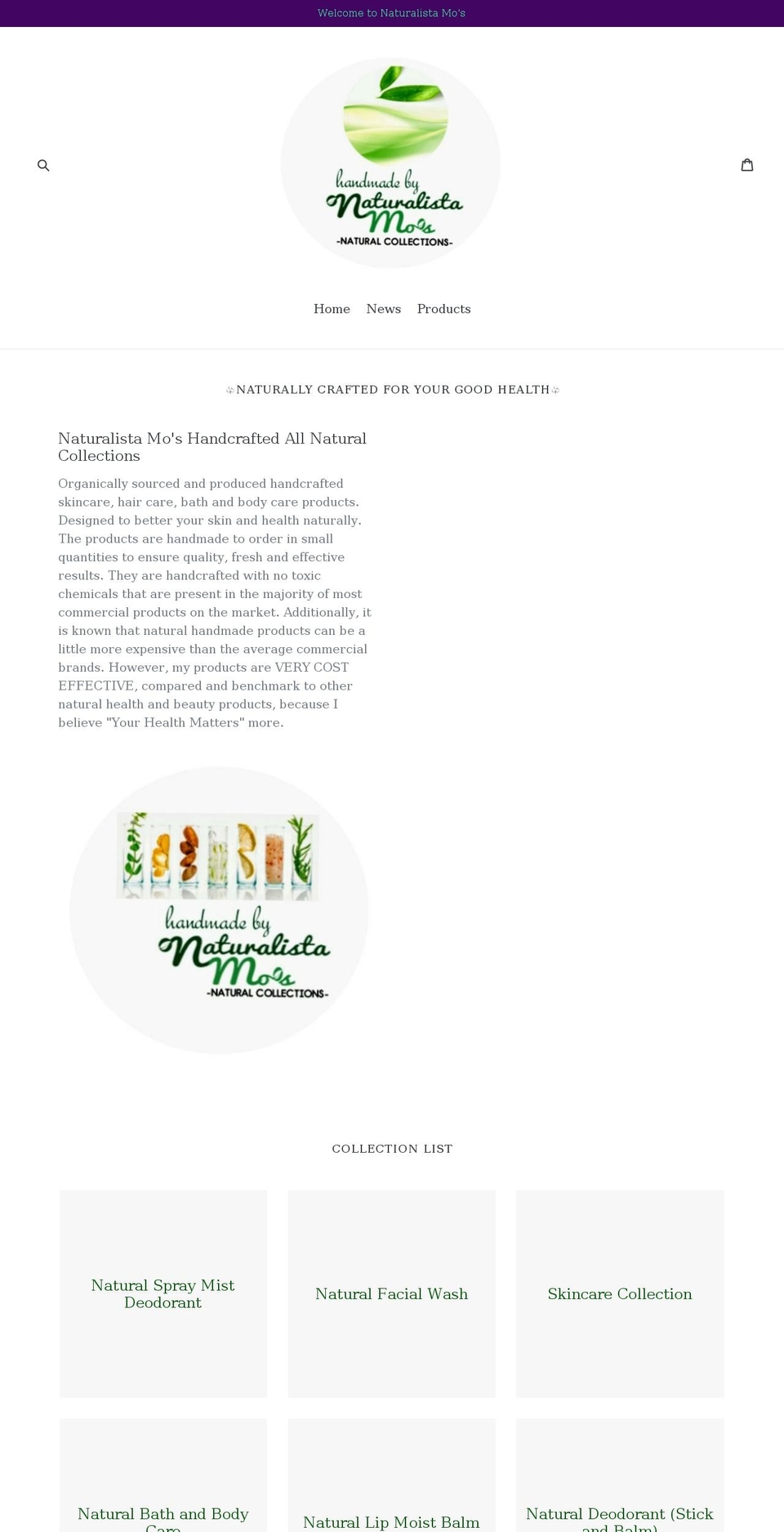 naturalistamo.com shopify website screenshot