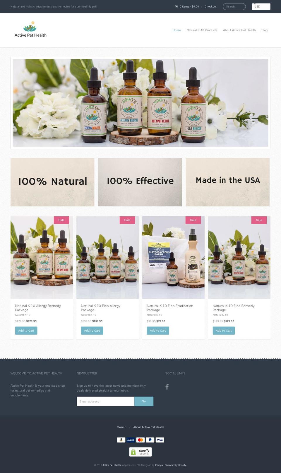 naturalk10.com — Shopify storefront screenshot