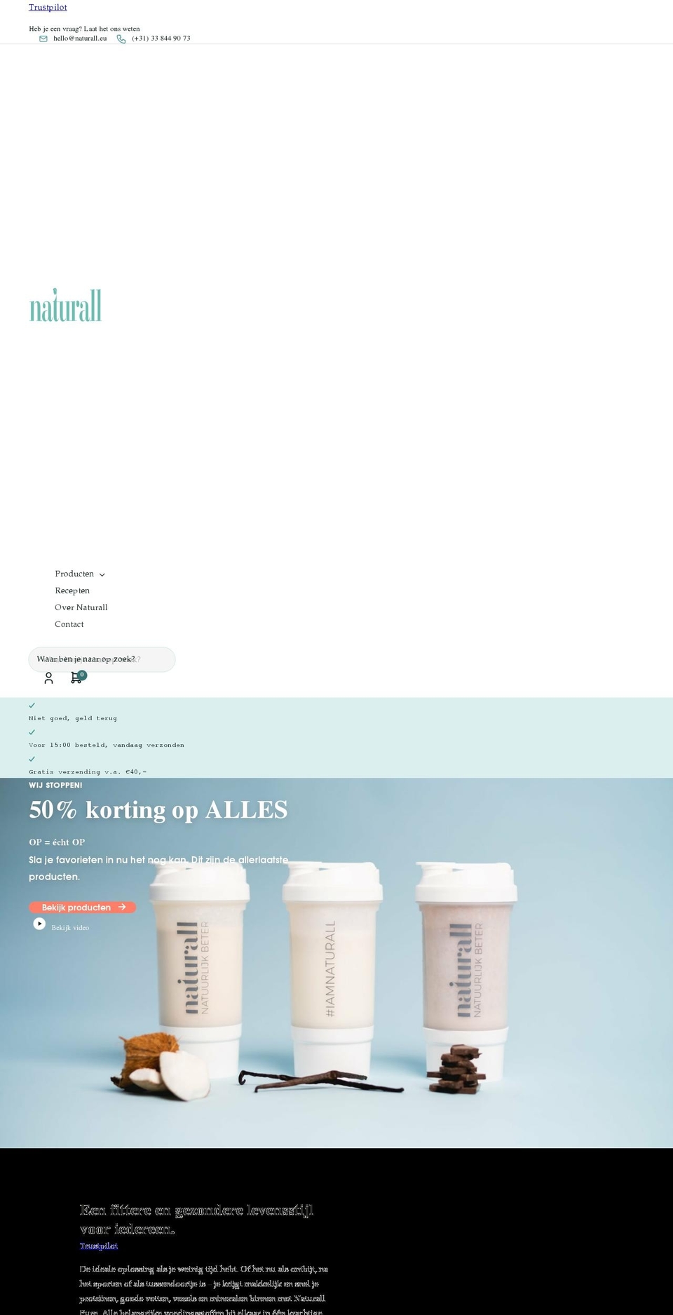 naturall.eu shopify website screenshot