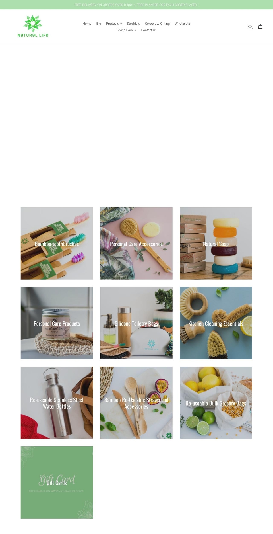 naturallife.co.za shopify website screenshot