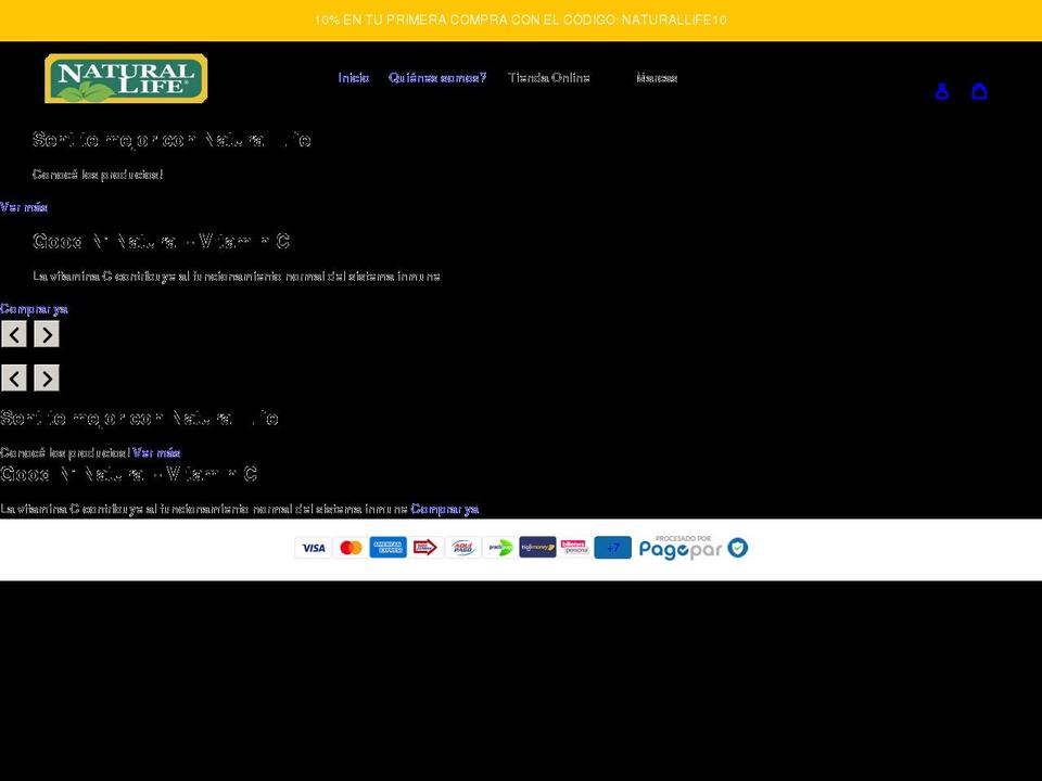 naturallife.com.py shopify website screenshot
