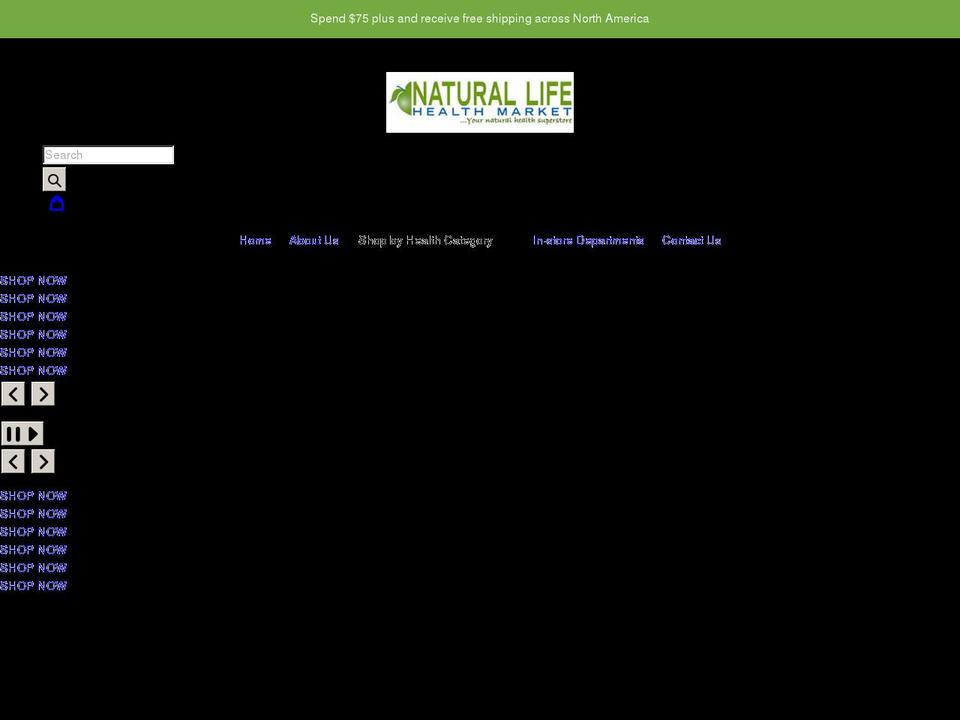 naturallifehealthmarket.com shopify website screenshot