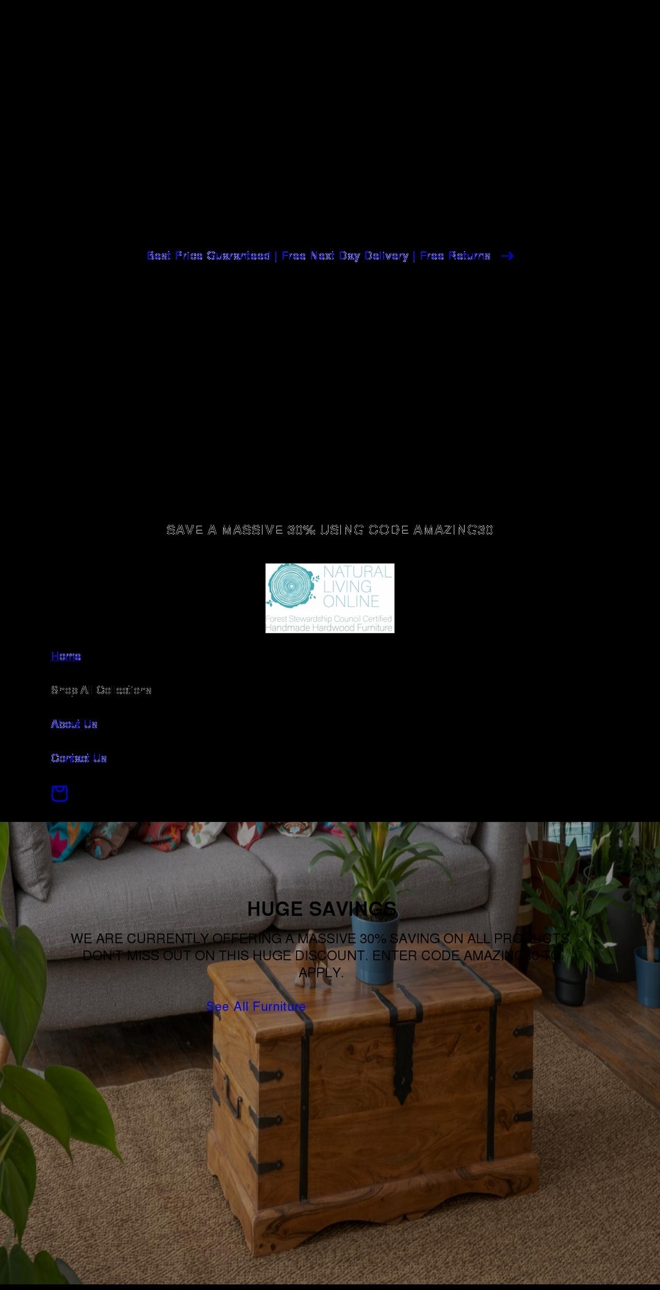 naturallivingonline.co.uk shopify website screenshot