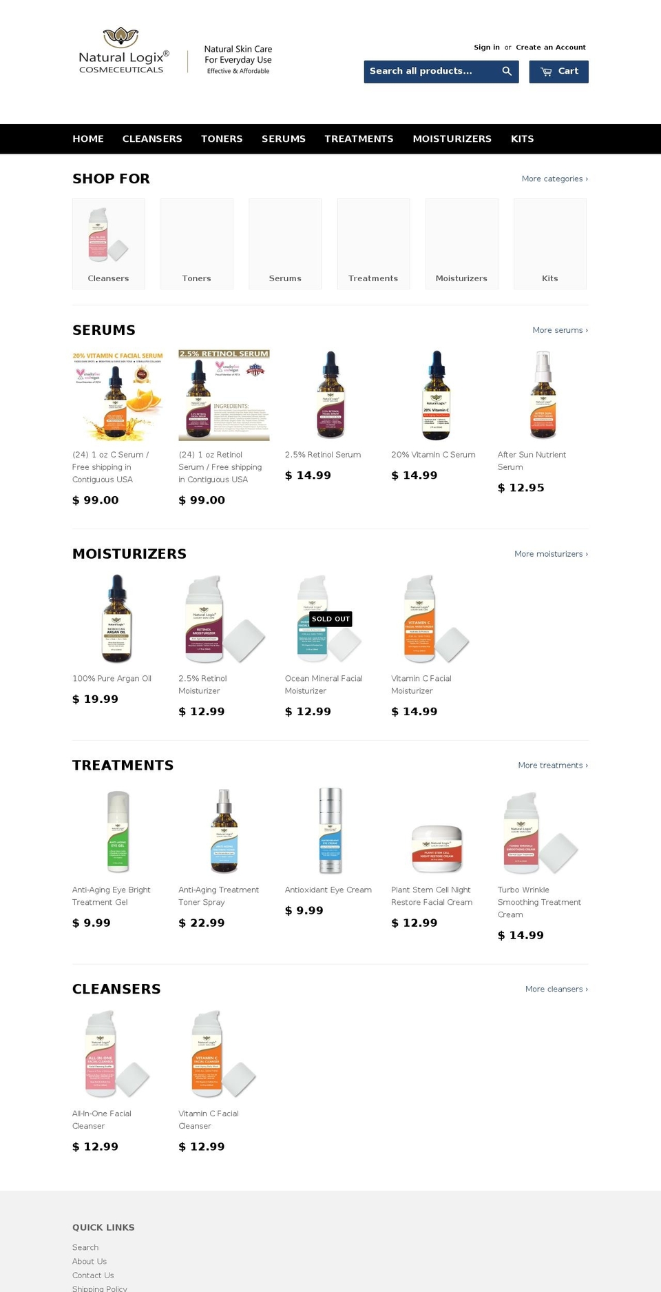 naturallogix.com shopify website screenshot