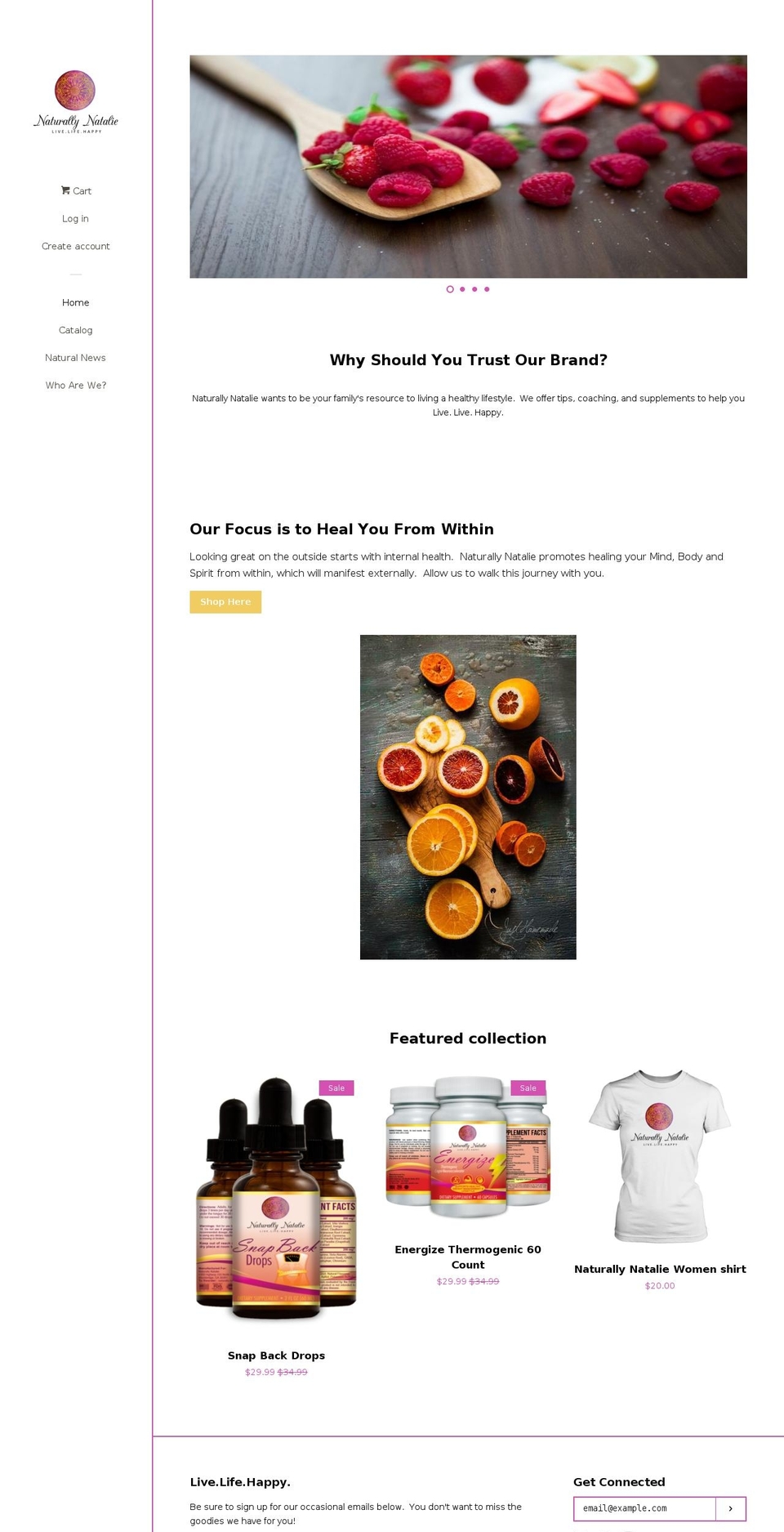 naturally-natalie.com — Shopify storefront screenshot