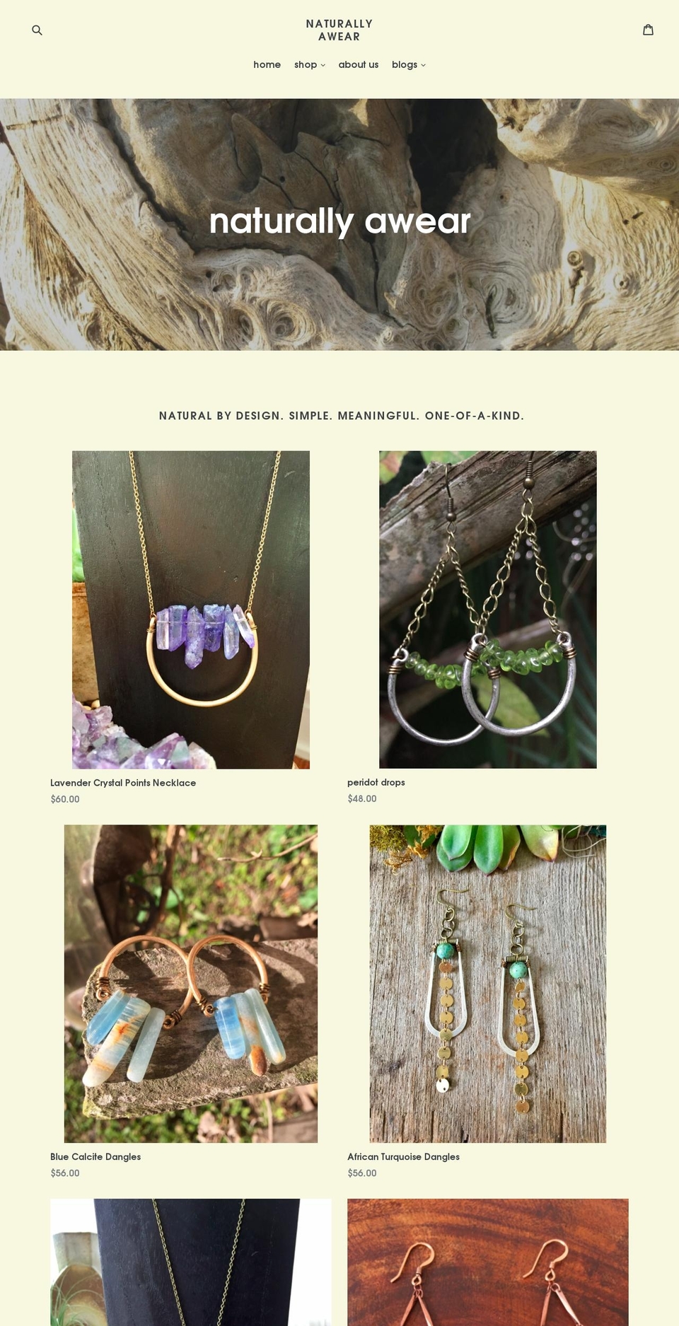 naturallyawear.com — Shopify storefront screenshot
