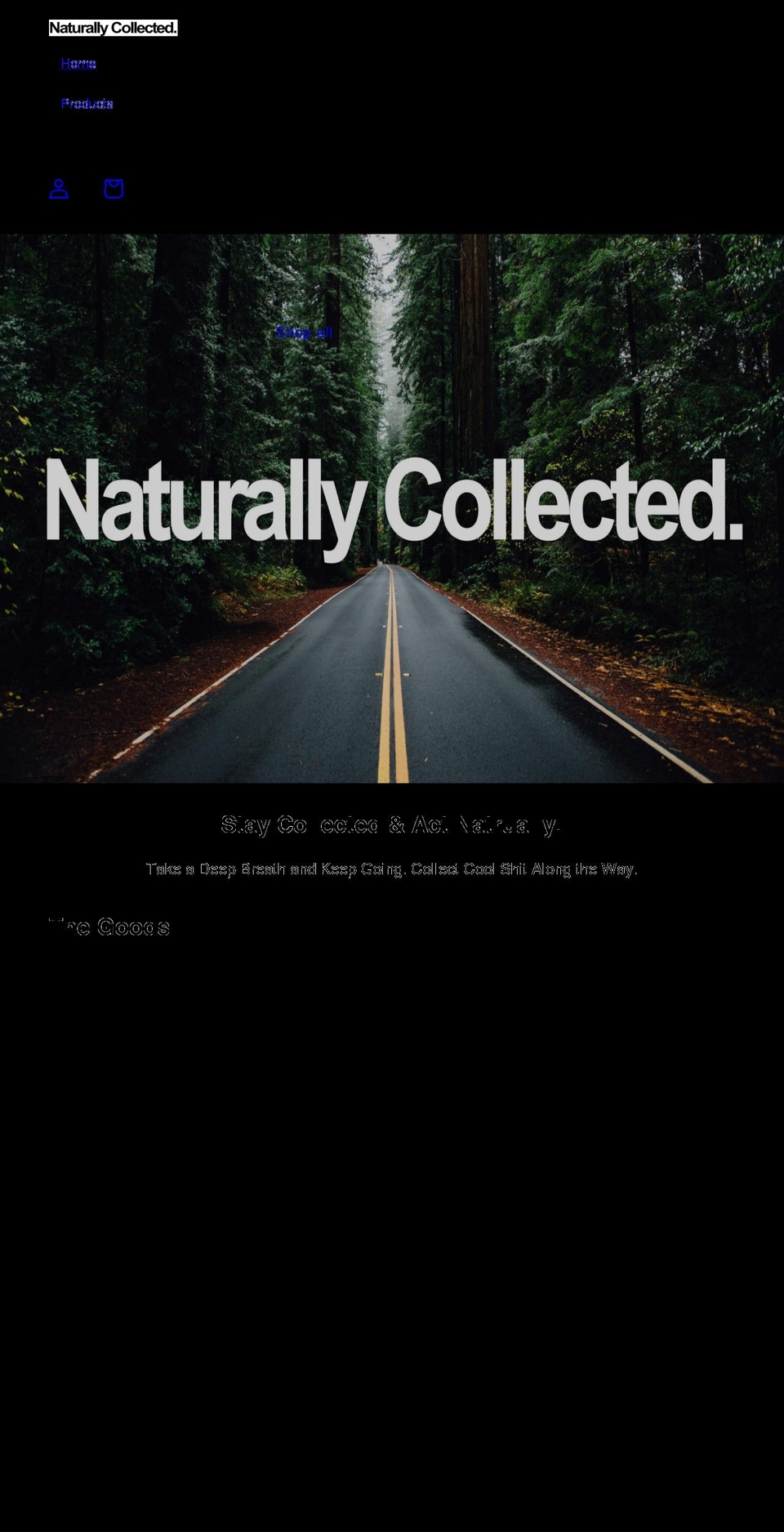 naturallycollected.com shopify website screenshot