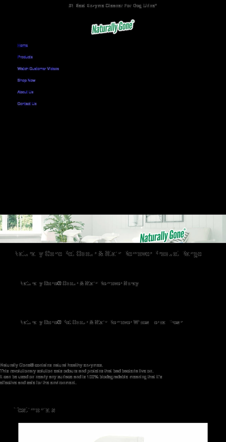 naturallygone.com shopify website screenshot