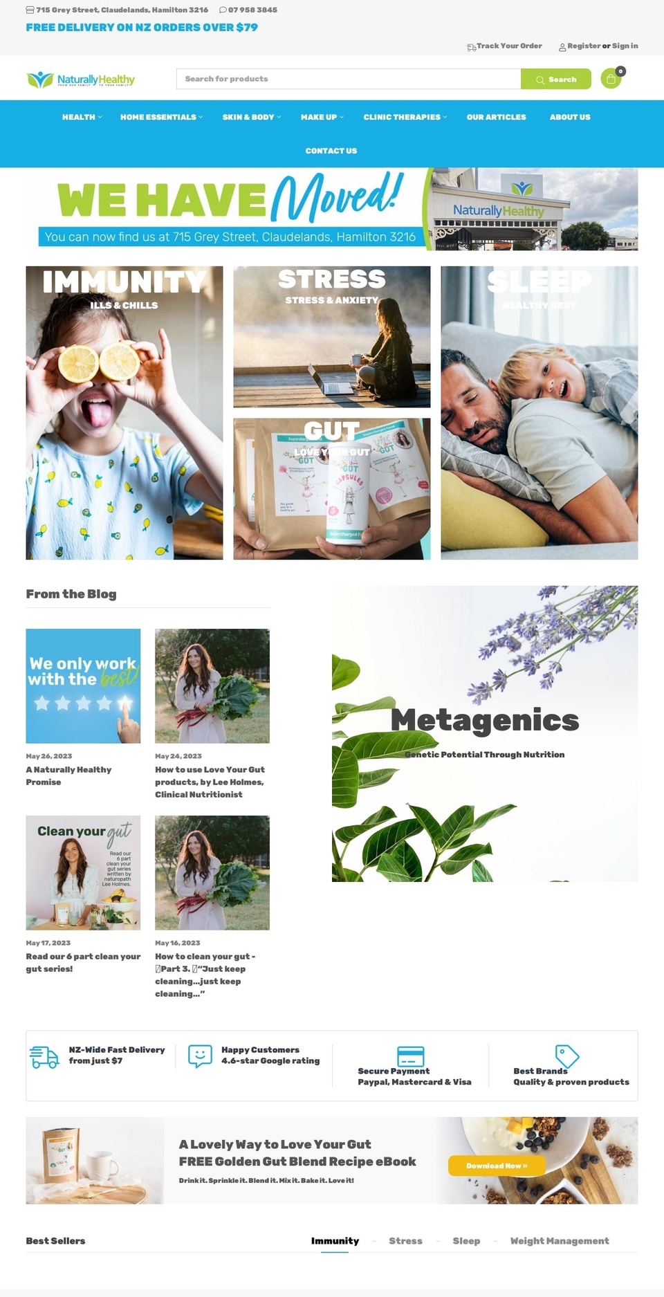 naturallyhealthy.co.nz shopify website screenshot