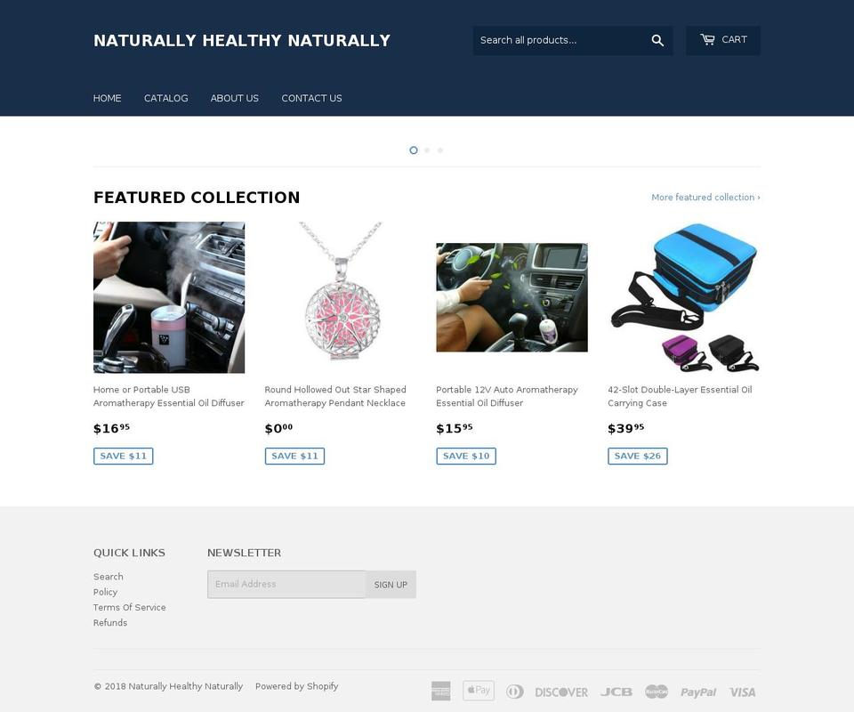 naturallyhealthynaturally.com — Shopify storefront screenshot