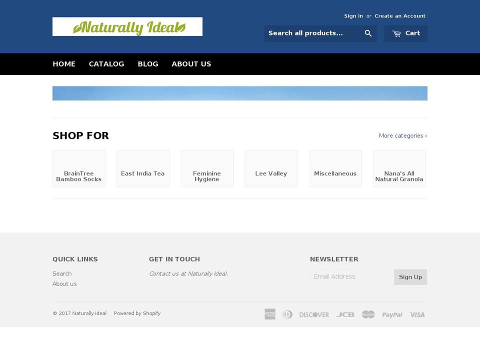 naturallyideal.com shopify website screenshot