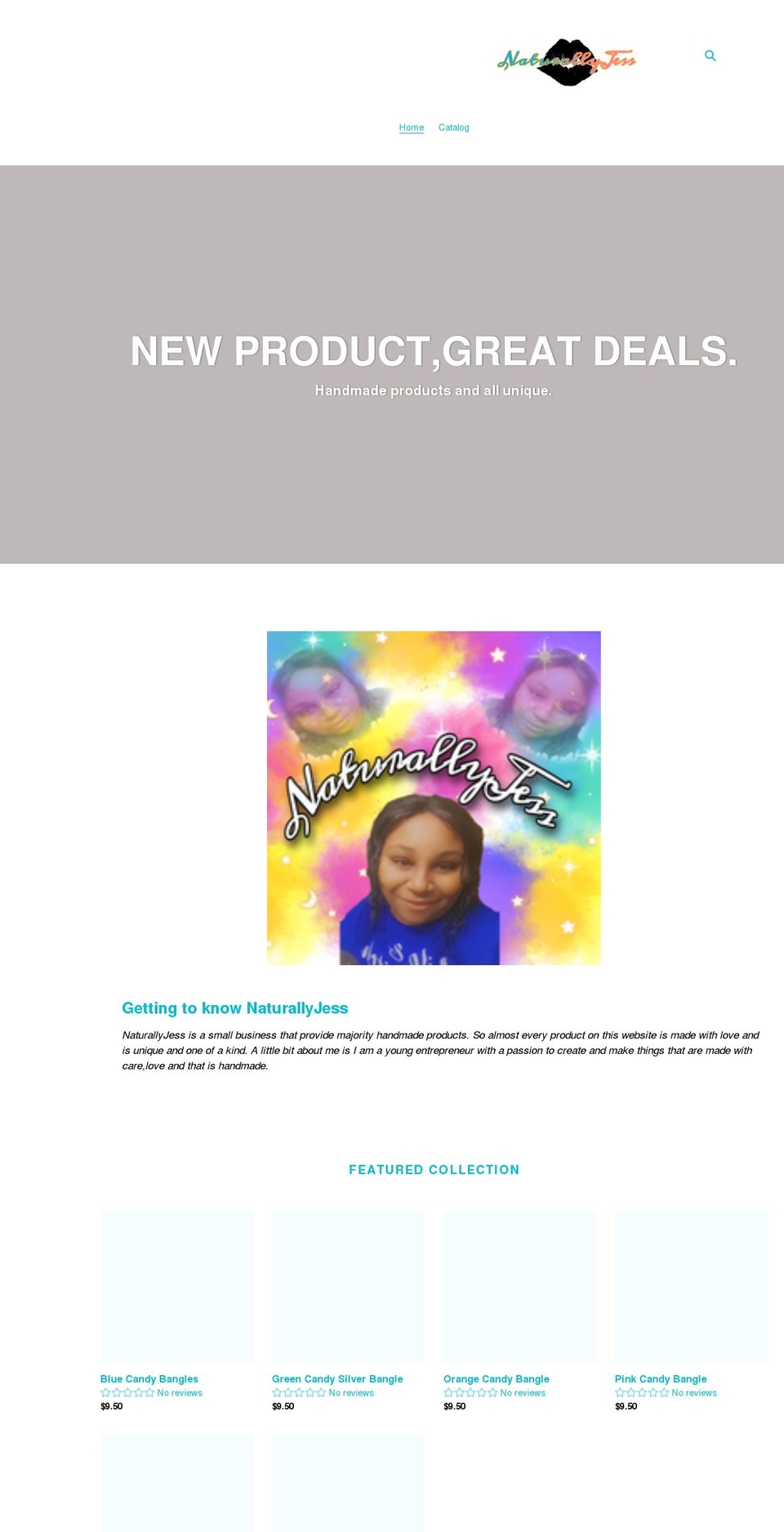 naturallyjess.net shopify website screenshot