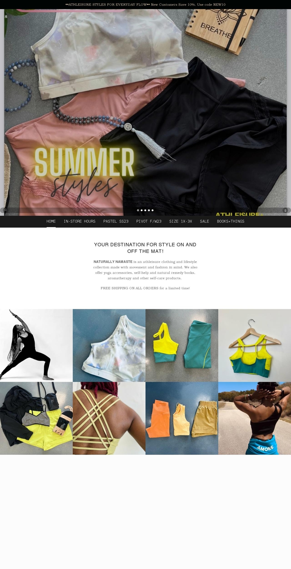 naturallynamaste365.com shopify website screenshot