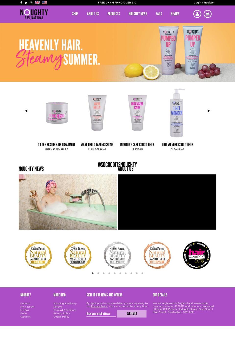 Noughty 2.6 August 2018 - August Campaign Shopify theme site example naturallynoughty.com