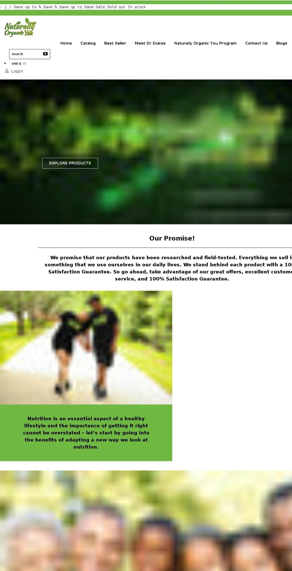 naturallyorganicyoushop.com shopify website screenshot