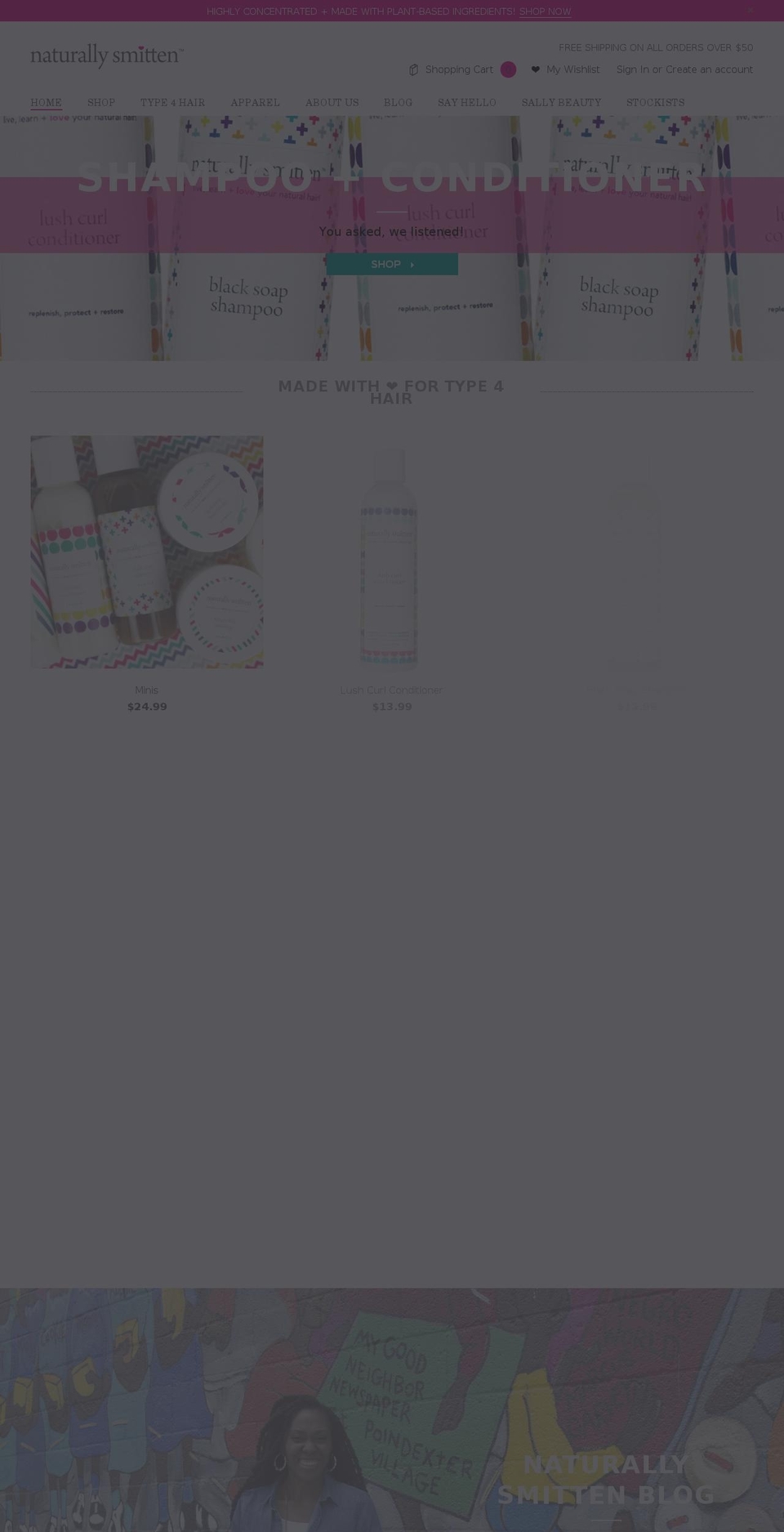 naturallysmitten.com shopify website screenshot