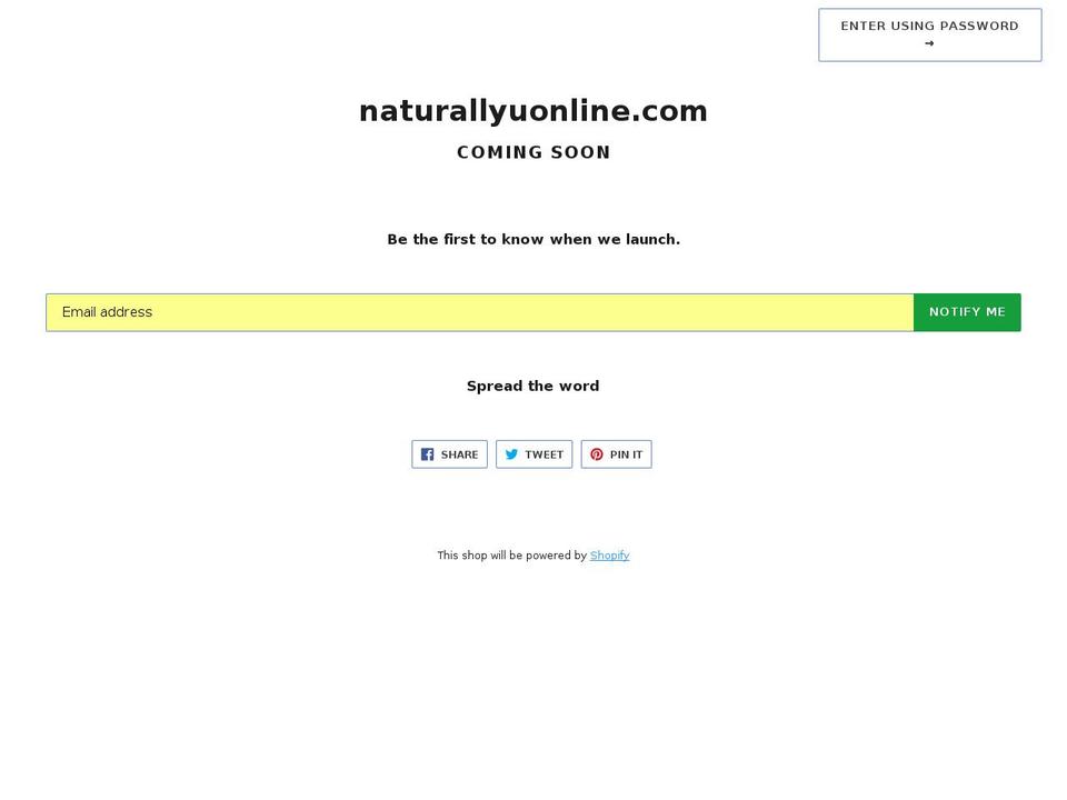 naturallyuonline.com — Shopify storefront screenshot