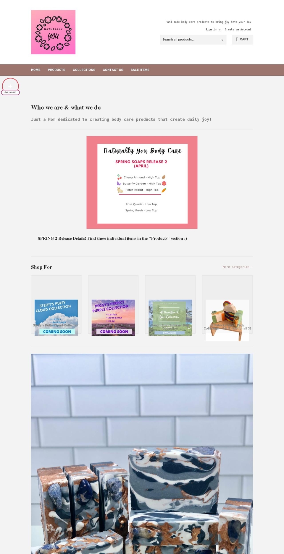 naturallyyoubodycare.com shopify website screenshot