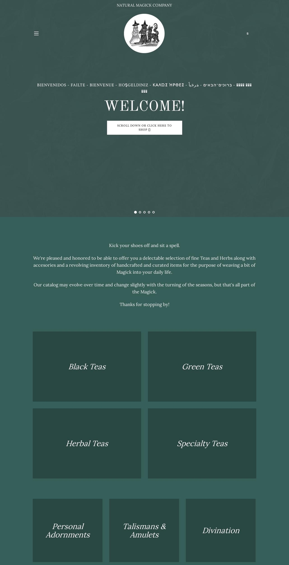 naturalmagickapothecary.com — Shopify storefront screenshot