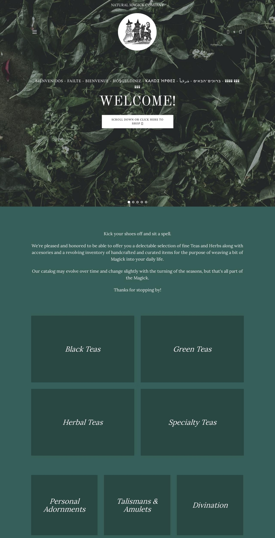 naturalmagickcompany.com — Shopify storefront screenshot